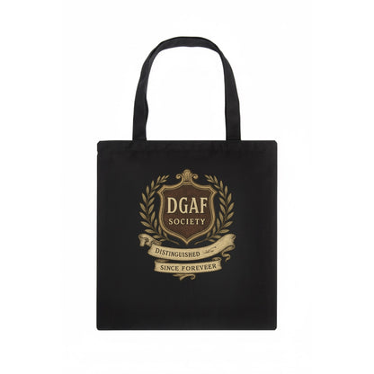 Official membership card design - "DGAF Society - Distinguished Members Since Forever" - - Tote Bag - dark