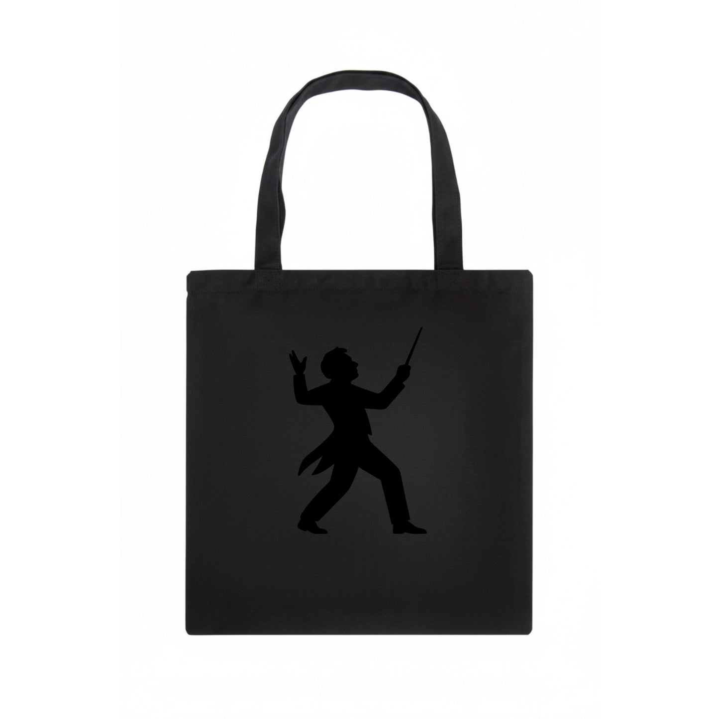Conductor leading orchestra passionately - Tote Bag - dark