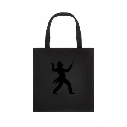 Conductor leading orchestra passionately - Tote Bag - dark