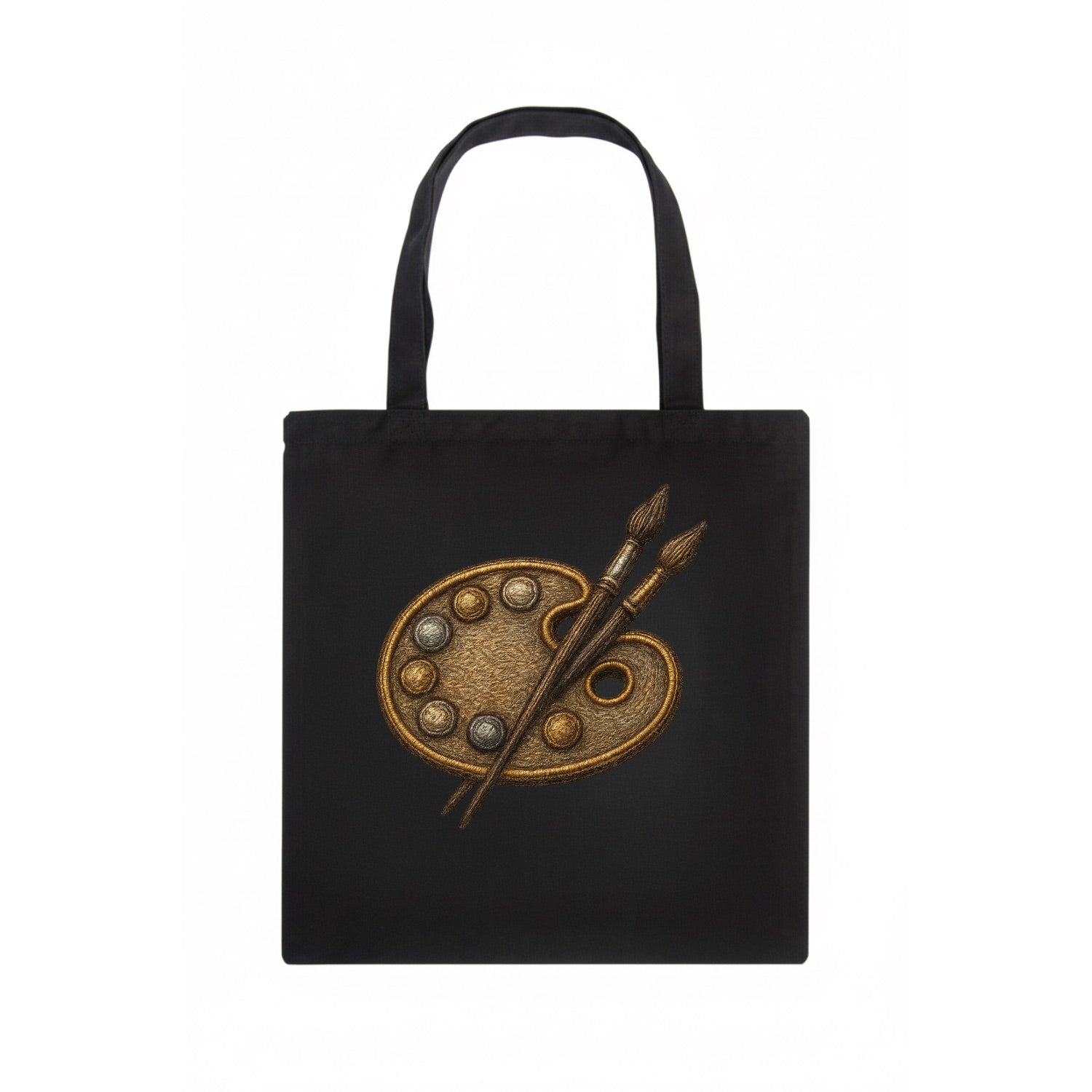Artist palette with brushes - painter emblem - Tote Bag - dark
