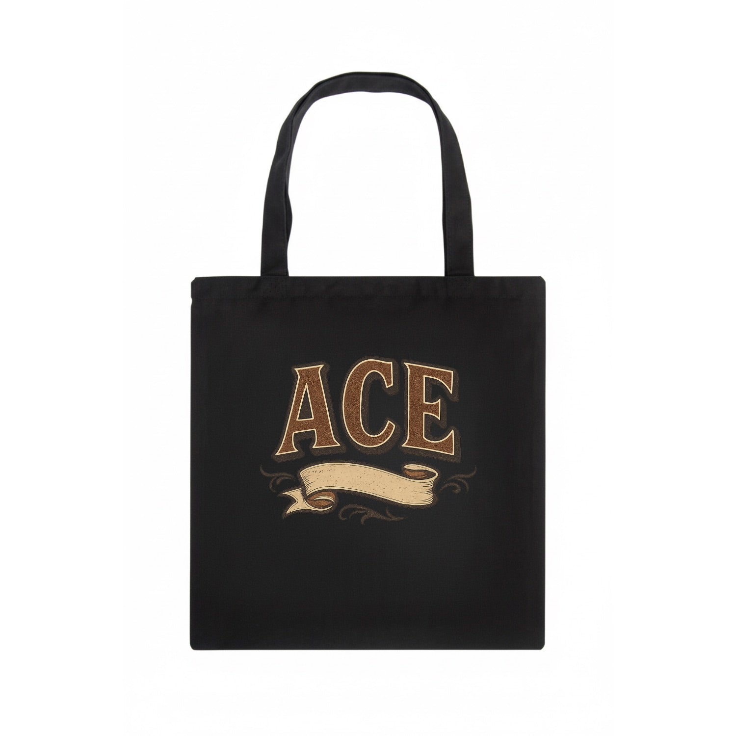 Bold typography design - "ACE" - expert, the best at something - Tote Bag - dark