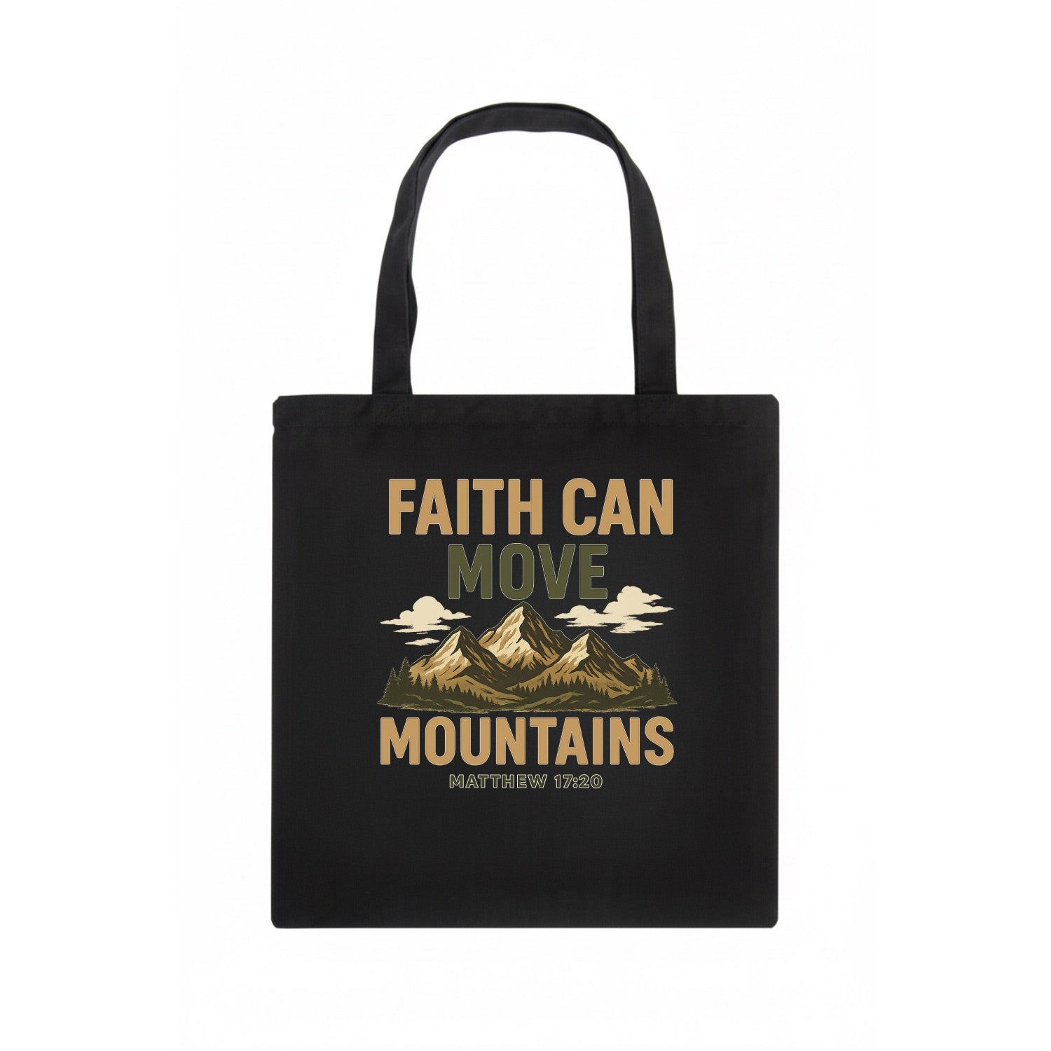 Matthew 17:20 Mountains - Tote Bag - dark