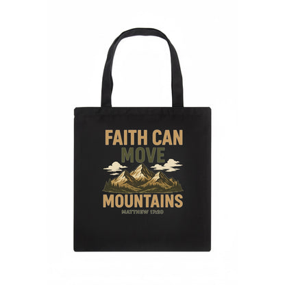 Matthew 17:20 Mountains - Tote Bag - dark