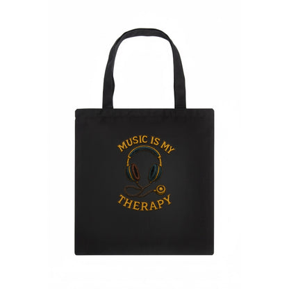 Music Is My Therapy  - Tote Bag - dark