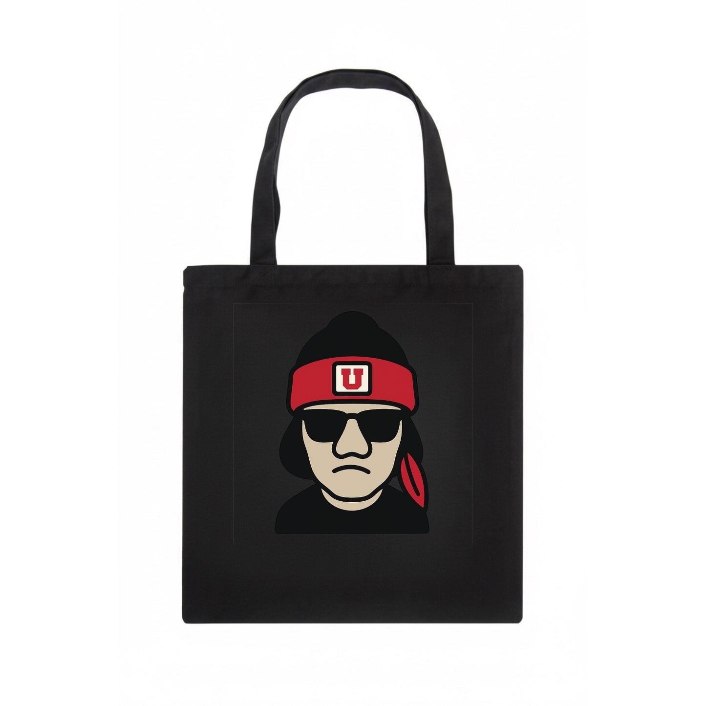 Salt Lake Ute wearing Utah beanie with U patch - Tote Bag - dark