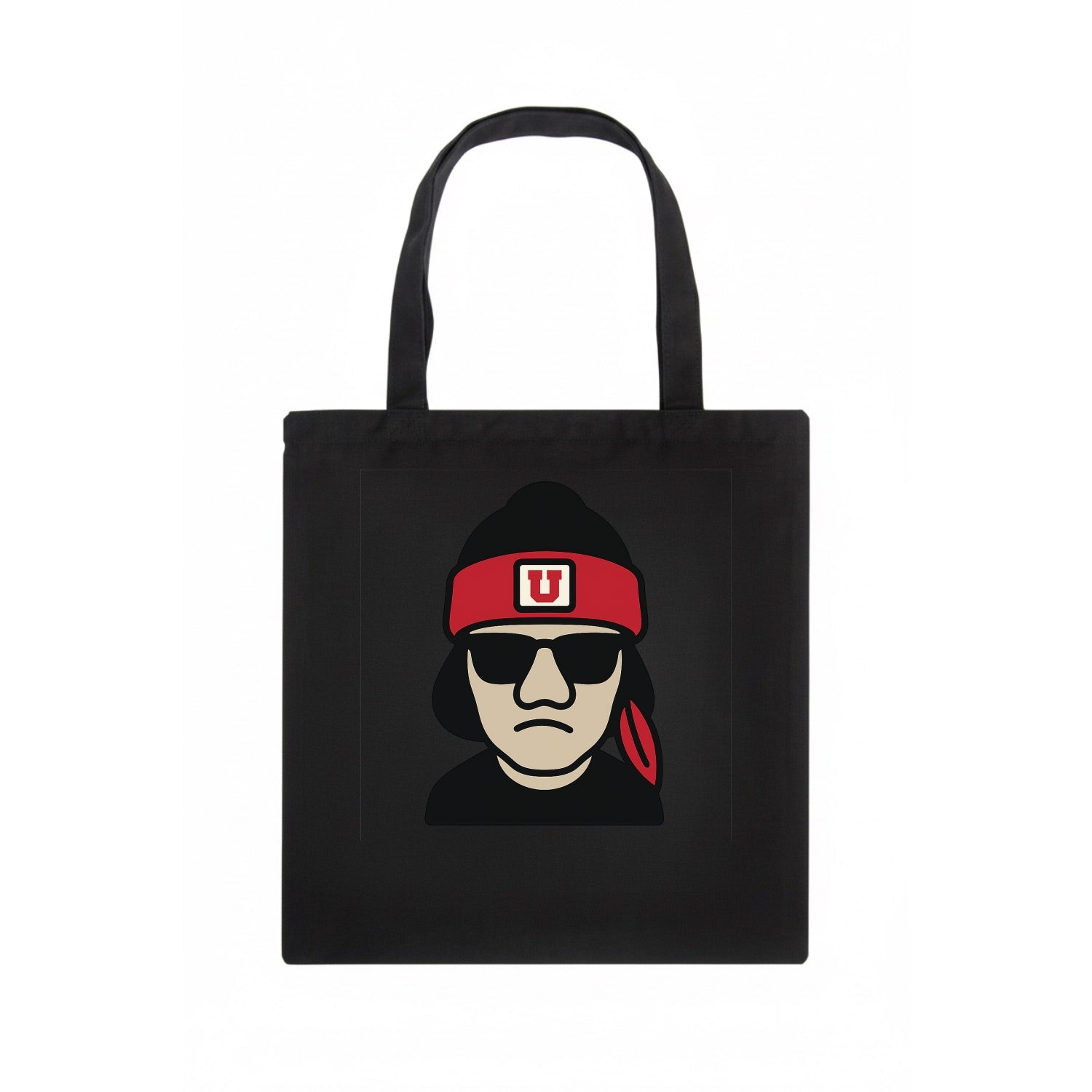 Salt Lake Ute wearing Utah beanie with U patch - Tote Bag - dark