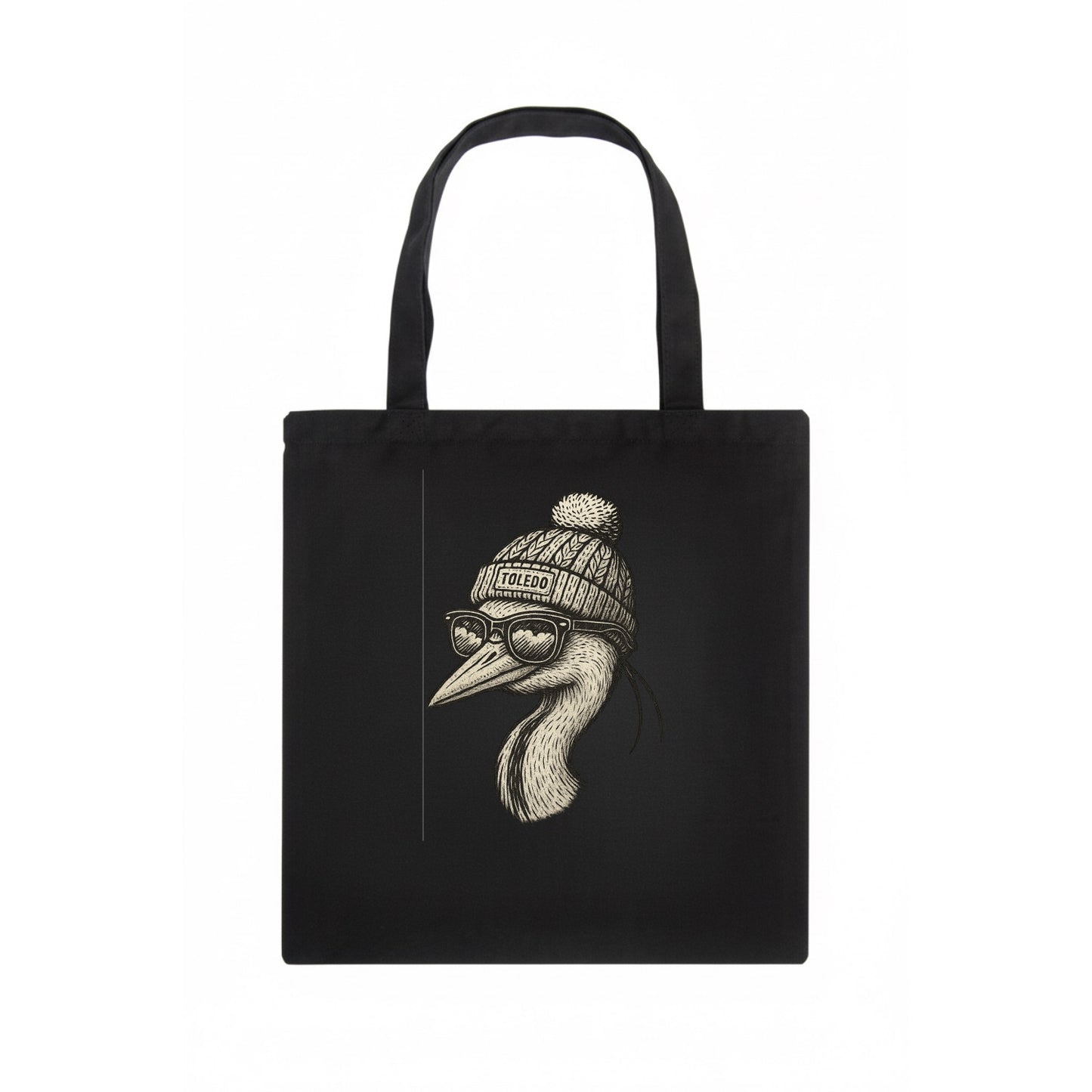 Toledo Great Blue Heron wearing Toledo b - Tote Bag - dark