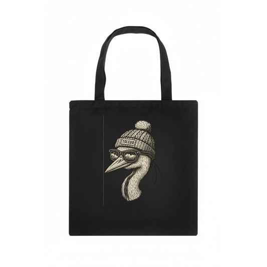 Toledo Great Blue Heron wearing Toledo b - Tote Bag - dark