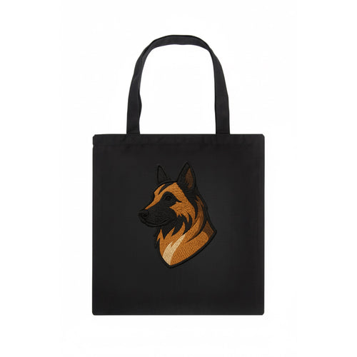 Belgian Tervuren - Fawn with black overlay embroidered design - Tote Bag