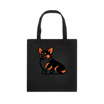 Tricolor Corgi Charm - Tote Bag - dark