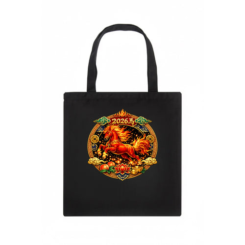 FIRE HORSE | Flaming mane and tail horse | Blazing orange and red colors | Dynamic - Tote Bag