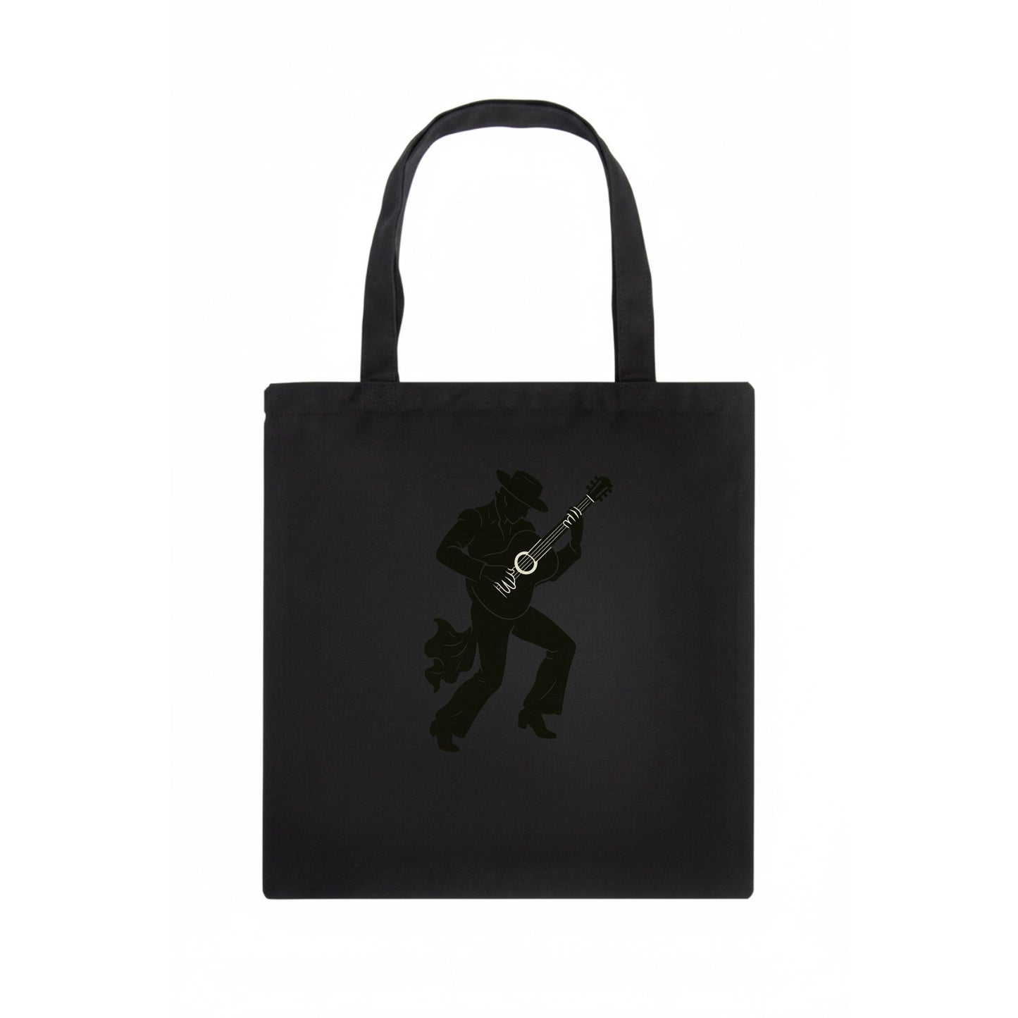 Flamenco guitarist dramatic pose - Tote Bag - dark