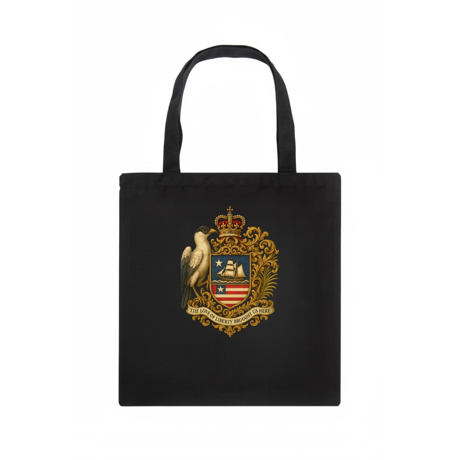 Liberia Pepper Bird Emblem  - Tote Bag - dark