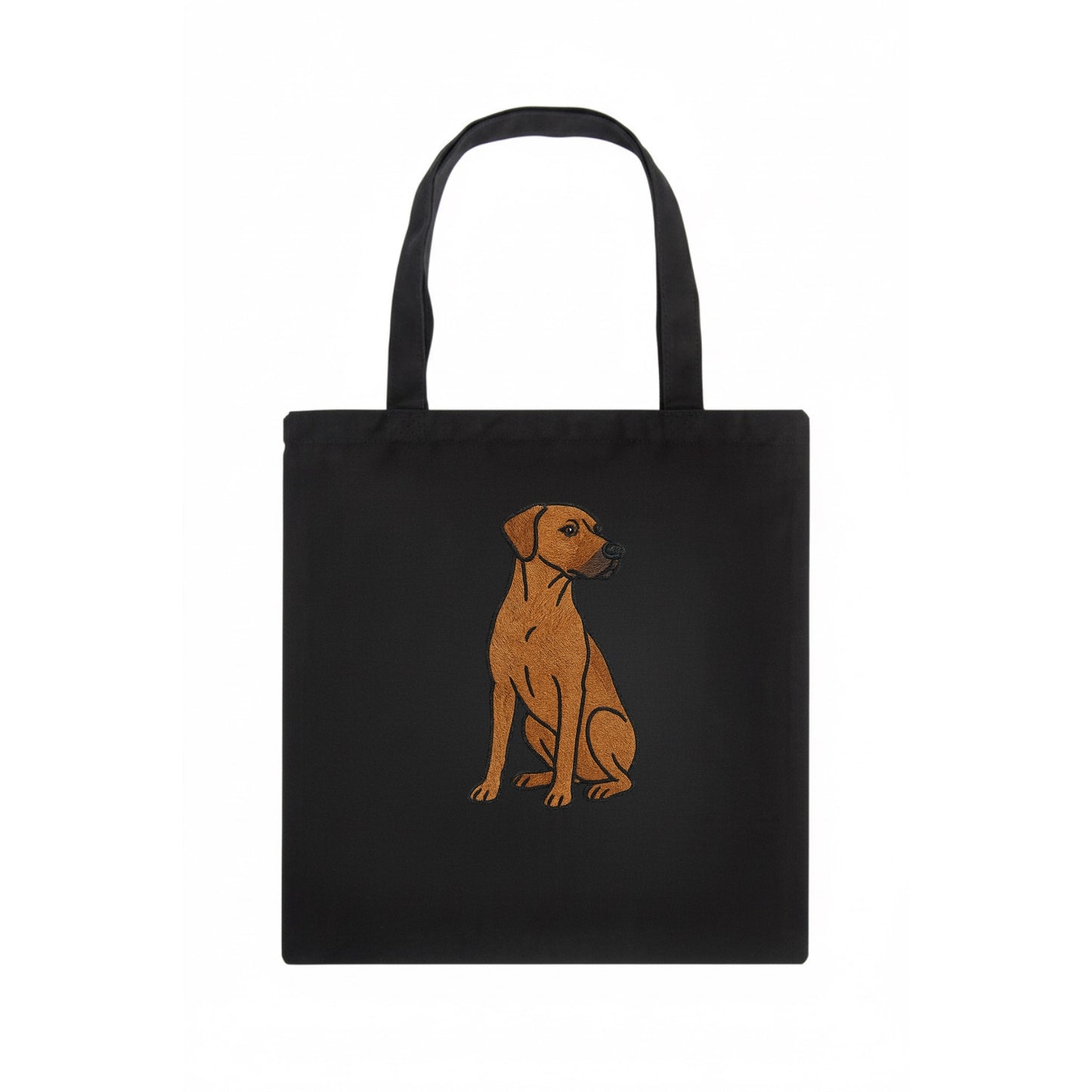 Rhodesian Ridgeback - Red wheaten embroidered pose - Tote Bag - dark