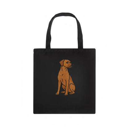 Rhodesian Ridgeback - Red wheaten embroidered pose - Tote Bag - dark
