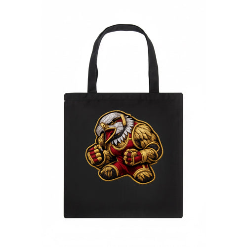WRESTLING EAGLE - fierce eagle with wrestling singlet in gold - Tote Bag