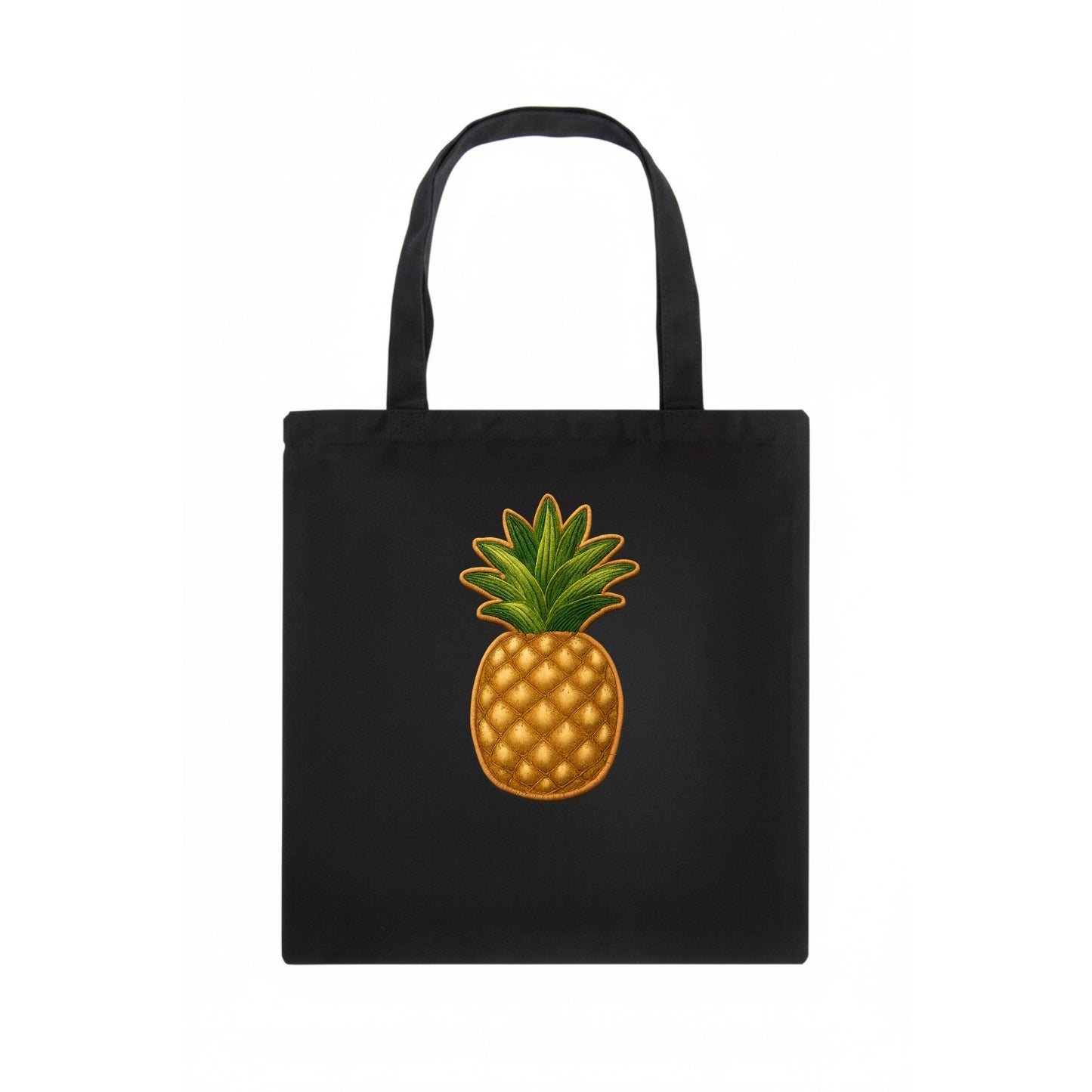PINEAPPLE CROWN - tropical fruit in yellow and green , hospitality - Tote Bag - dark