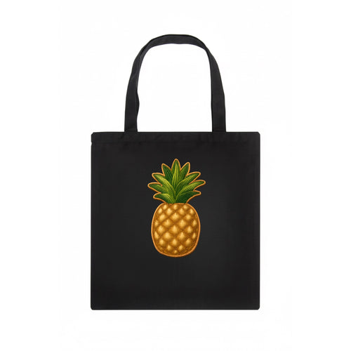 PINEAPPLE CROWN - tropical fruit in yellow and green , hospitality - Tote Bag