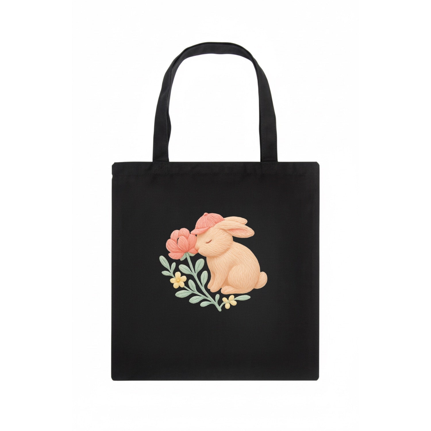 Peach Bunny - Tote Bag - dark