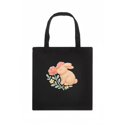 Peach Bunny - Tote Bag - dark