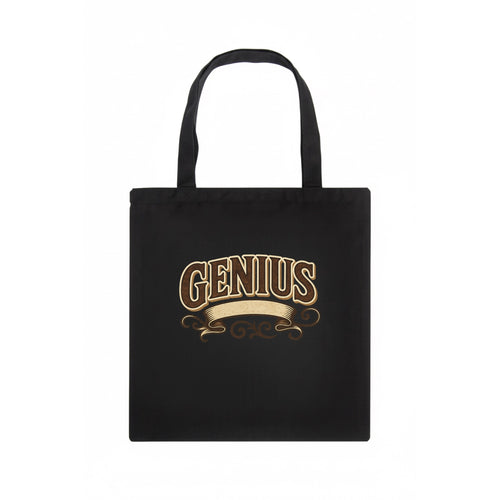 Bold typography design - GENIUS - exceptional intelligence, brilliance - Tote Bag