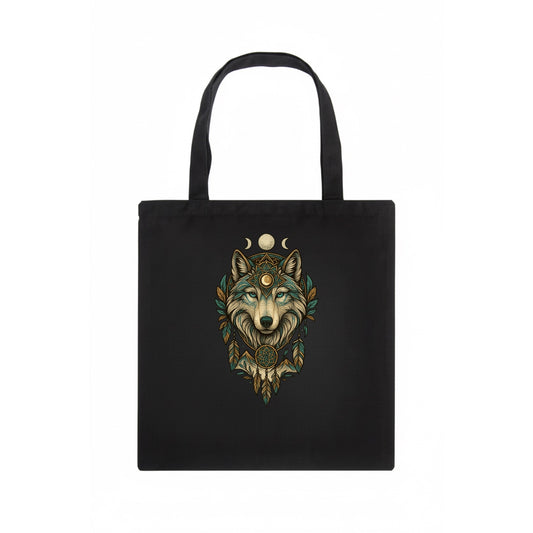 Pearl Wolf Shimmer  - Tote Bag - dark