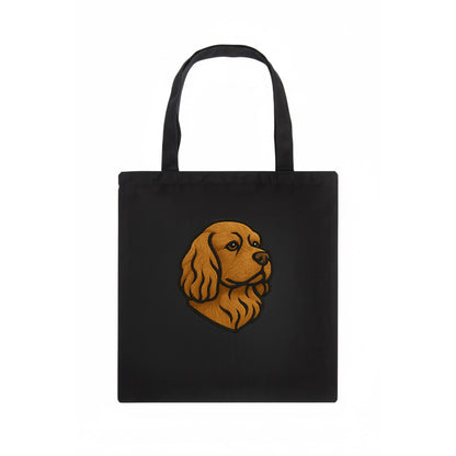 Sussex Spaniel - Golden liver embroidered low-set design - Tote Bag - dark