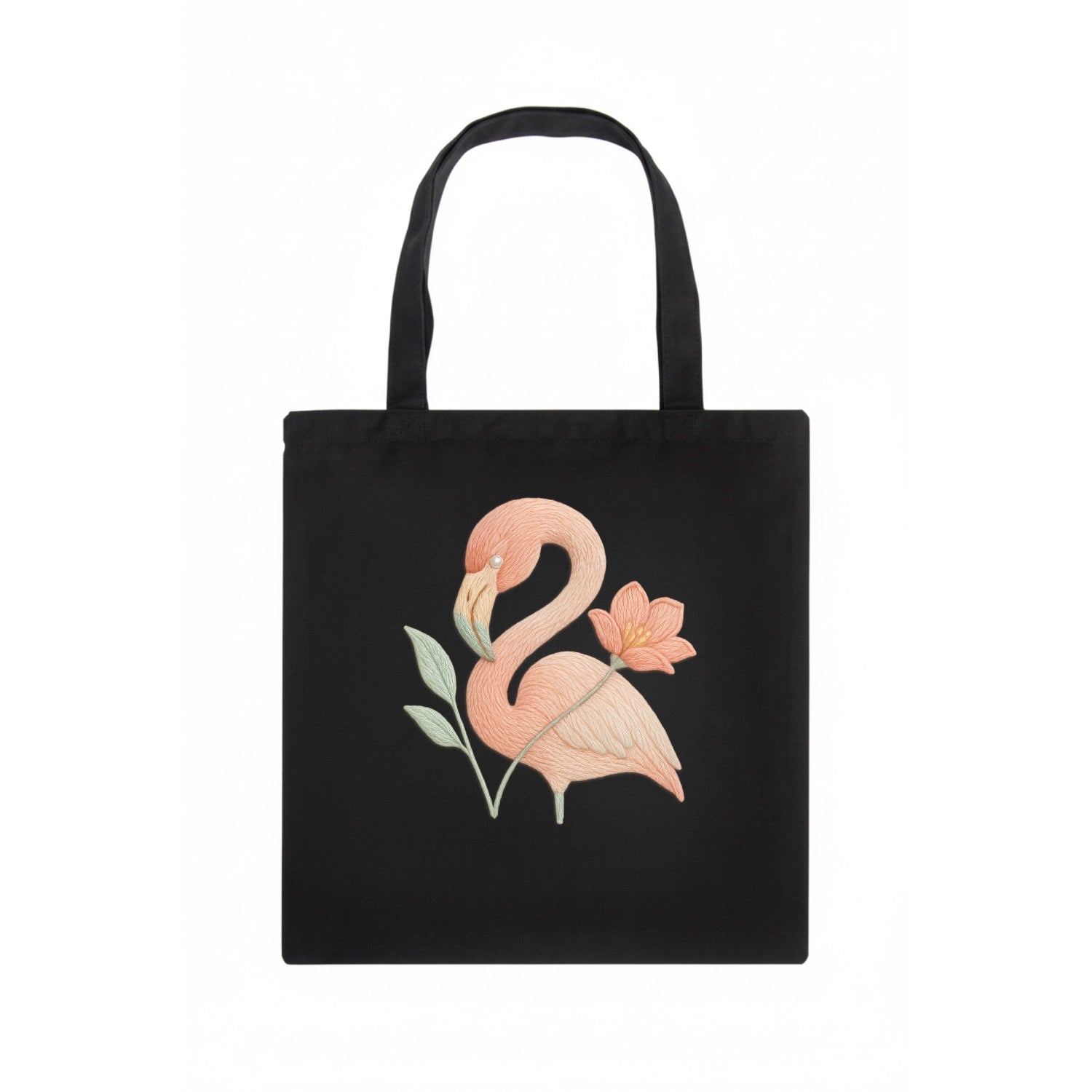 Peach Flamingo - Tote Bag - dark