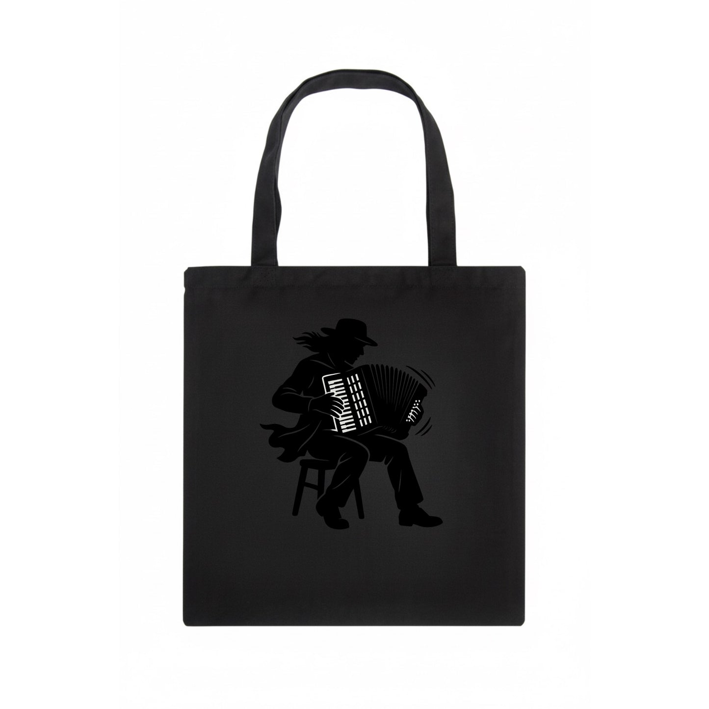 Accordion player street musician - Tote Bag - dark