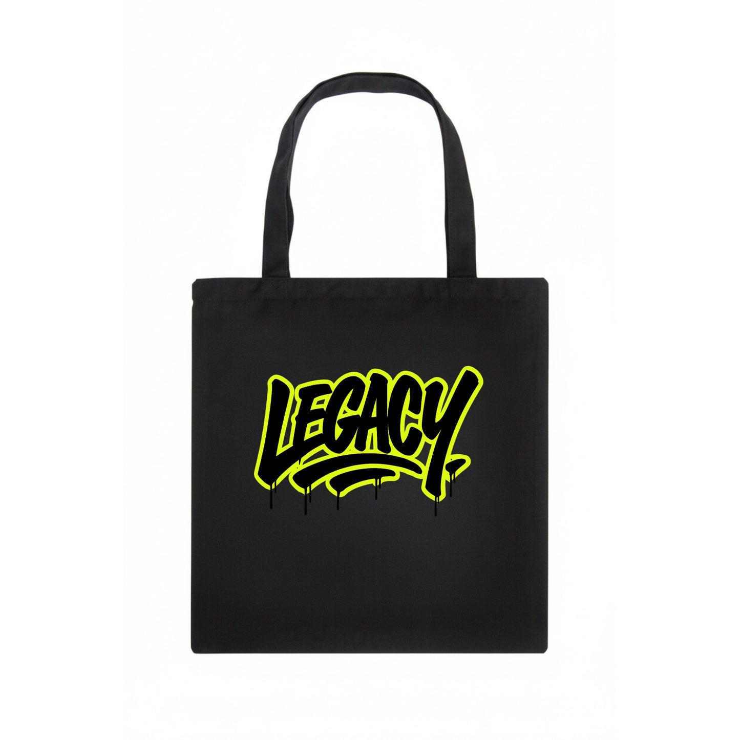 Bold typography design - "LEGACY" - what you leave behind, lasting impact - Tote Bag - dark