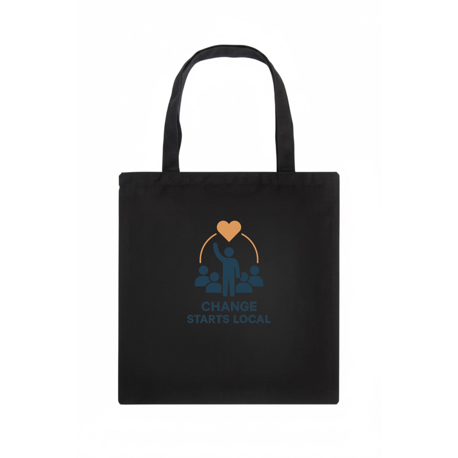 Community organizer bringing neighbors together - "Change Starts Local" - grassroots - Tote Bag - dark