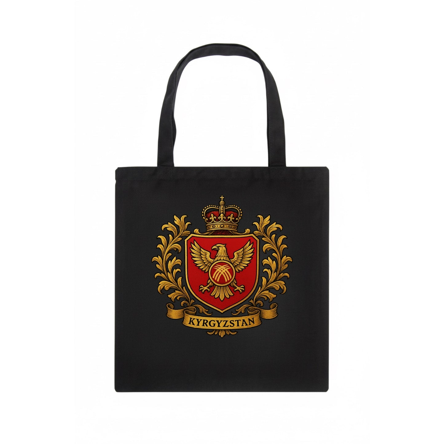 Kyrgyzstan Heritage Badge  - Tote Bag - dark