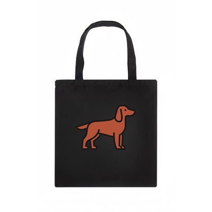Irish Setter - Red/chestnut flat side profile - Tote Bag - dark
