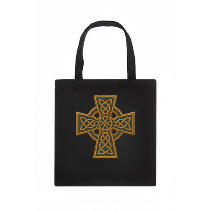 Book Of Kells Cross - Tote Bag - dark