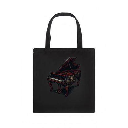 Harpsichord with baroque decorative styling - Tote Bag - dark