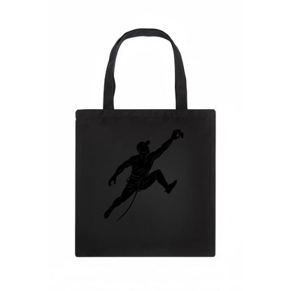 Rock wall climber reaching hold - Tote Bag - dark