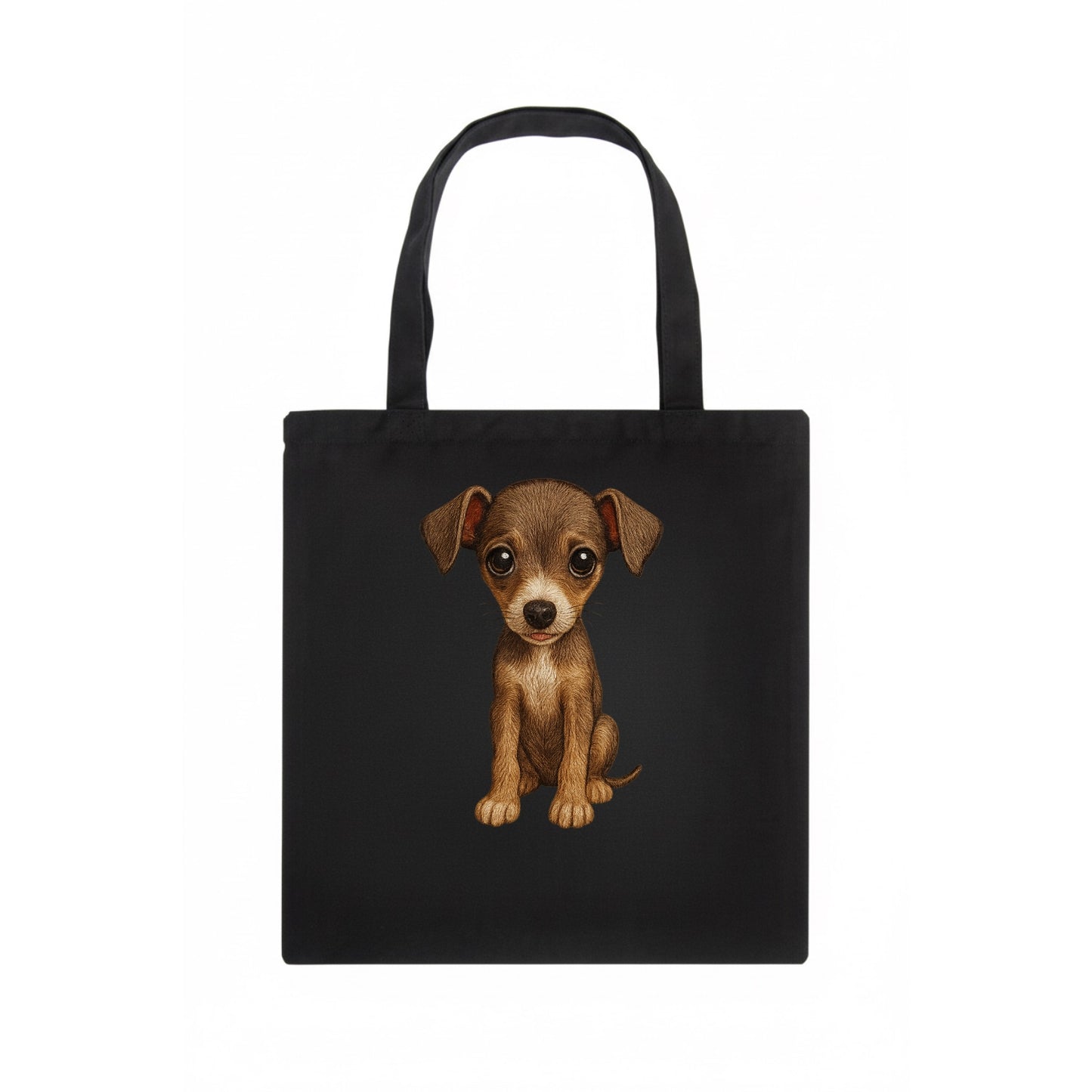 Baby Italian Greyhound Puppy - sleek tiny body, long legs, gentle eyes, front-facing, - Tote Bag - dark