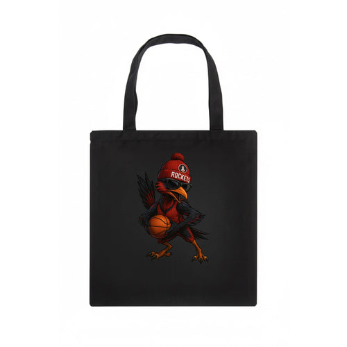 Houston Roadrunner wearing Rockets beanie with launch pad patch and wayfarer sunglasses - Tote Bag