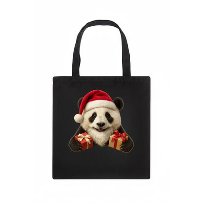Santa Panda  - Tote Bag - dark