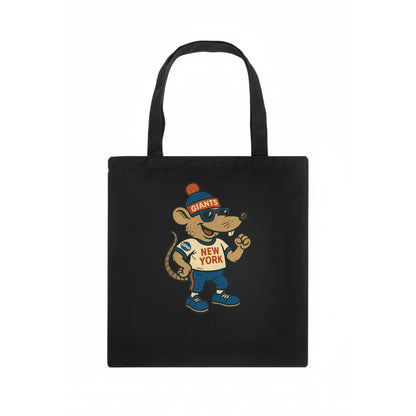 New York Rat wearing Giants beanie with subway patch and wayfarer sunglasses - Tote Bag - dark