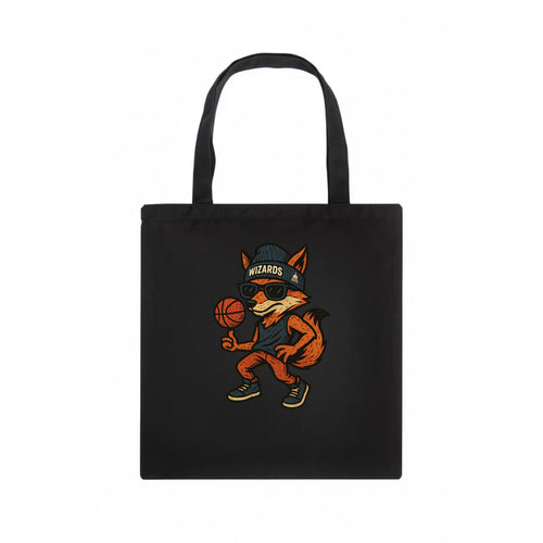 Washington Fox wearing Wizards beanie with capitol patch and wayfarer sunglasses - Tote Bag
