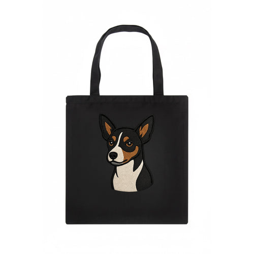 Rat Terrier - Tri-color embroidered pose - Tote Bag