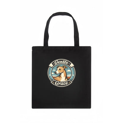 Gentle Grace of the Whippet - Tote Bag - dark