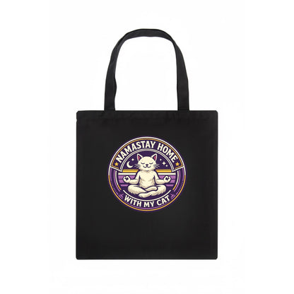 Zen Feline Retreat - Tote Bag - dark