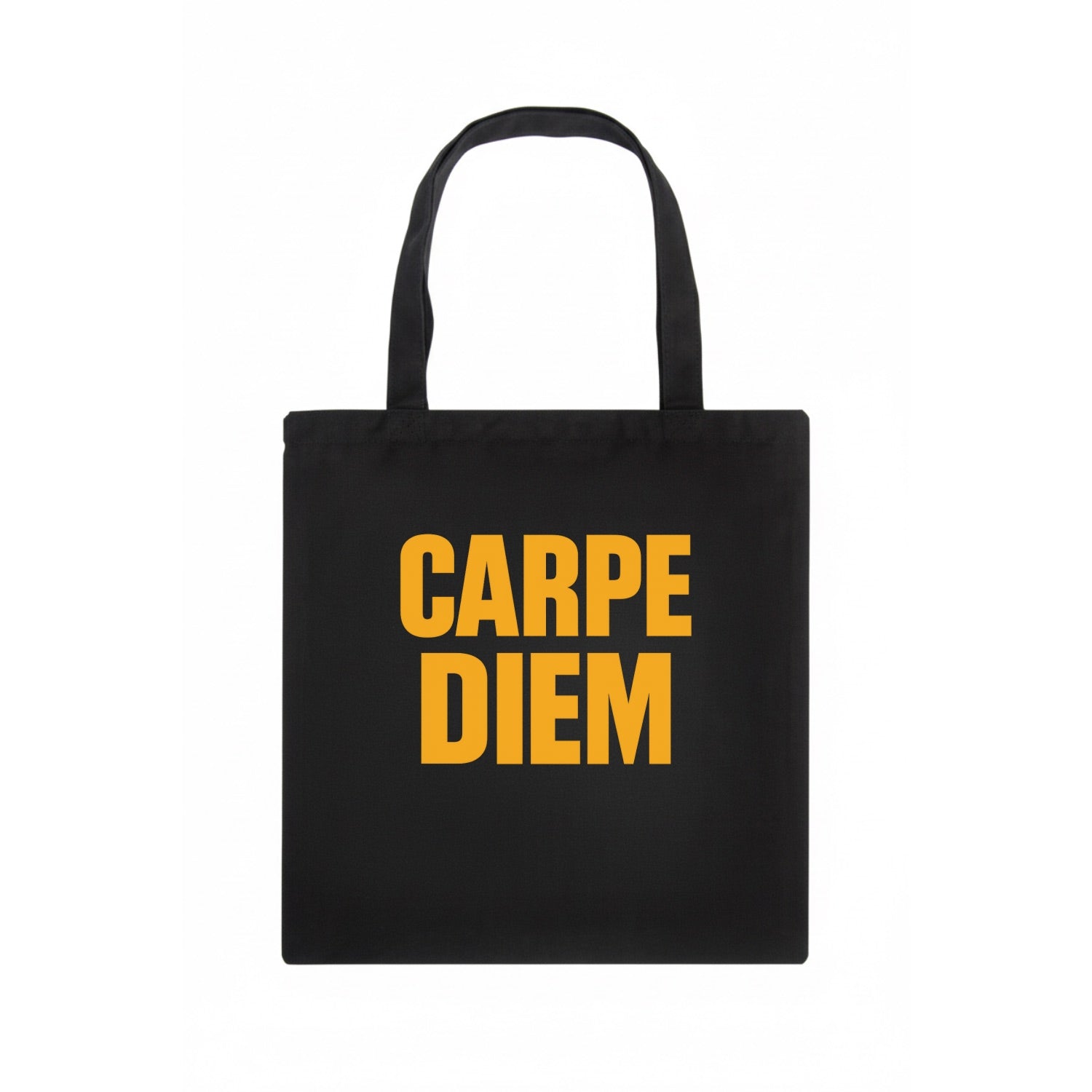 Bold typography design - "CARPE DIEM" - seize the day - Tote Bag - dark