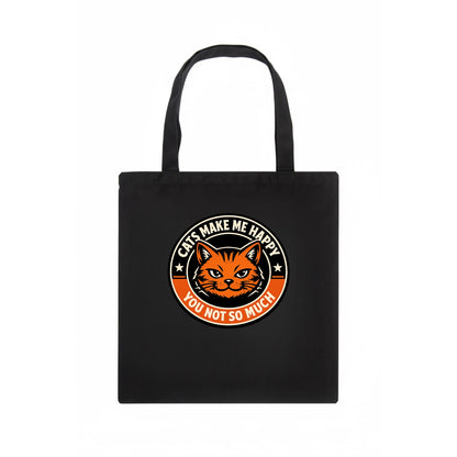 Joyful Whiskers Emblem - Tote Bag - dark