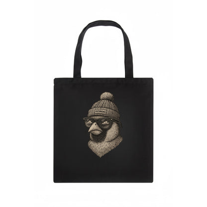 Virginia Cardinal wearing Richmond beanie with pom pom and wayfarer sunglasses - Tote Bag - dark