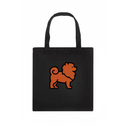 Chow Chow - Red fluffy flat side profile - Tote Bag - dark