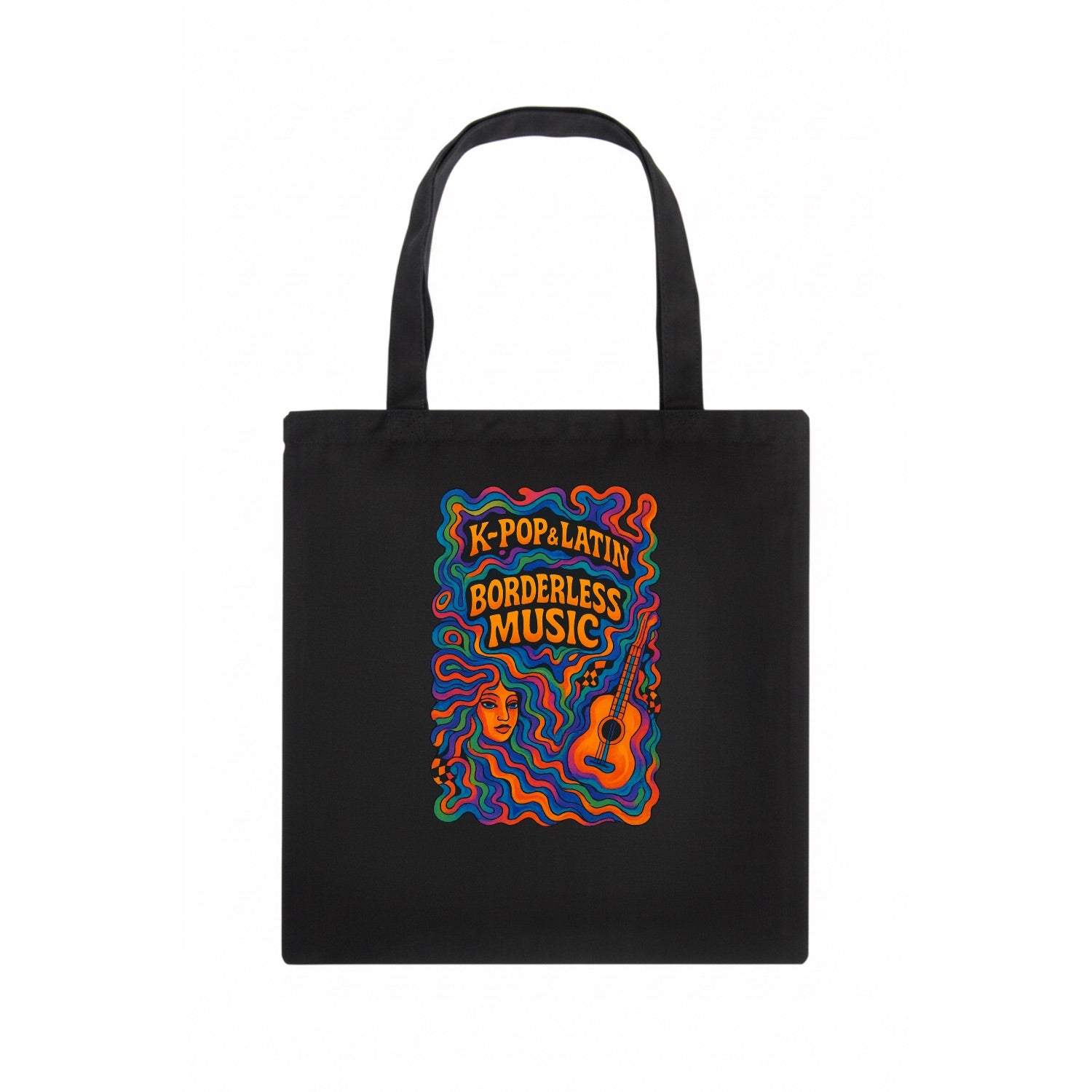 K-Pop and Latin fusion explosion - "Borderless Music" - cross-cultural sounds - Tote Bag - dark