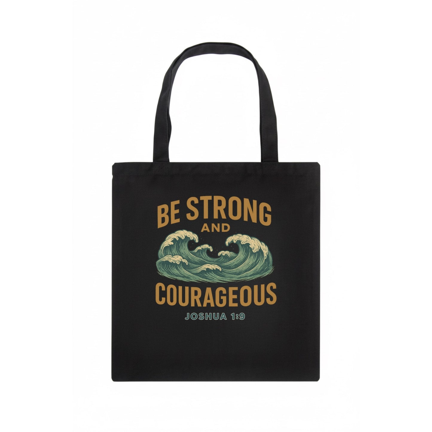 Joshua 1:9 Ocean - Tote Bag - dark
